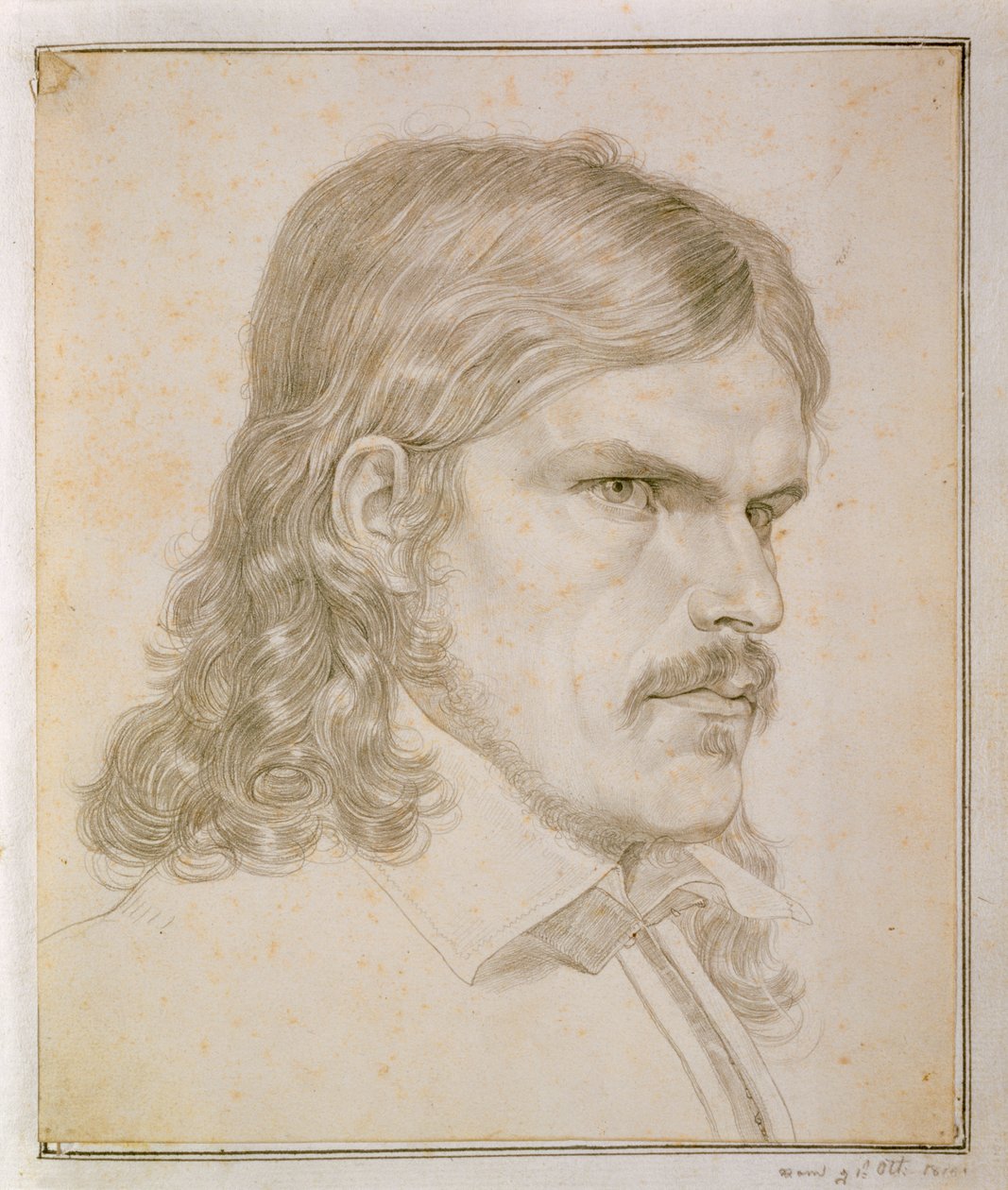 Portrett av Friedrich Ruckert, 1816 (papir på blyant) av Samuel Amsler