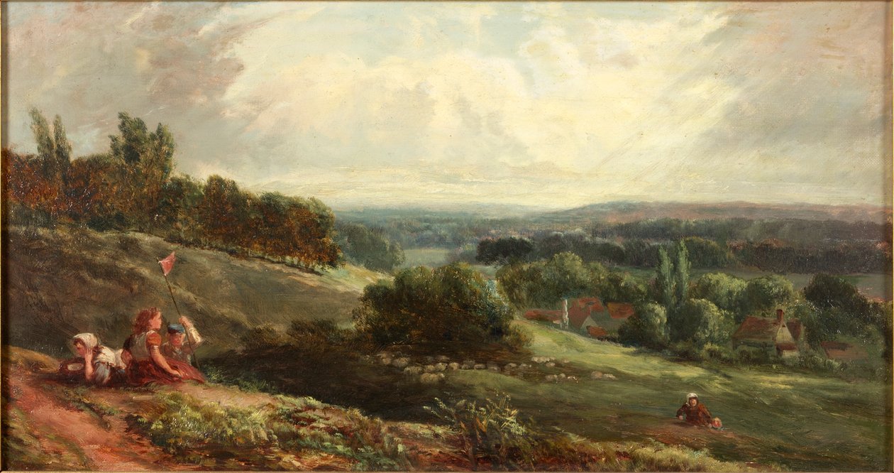 Landskap med barn av Samuel Bough