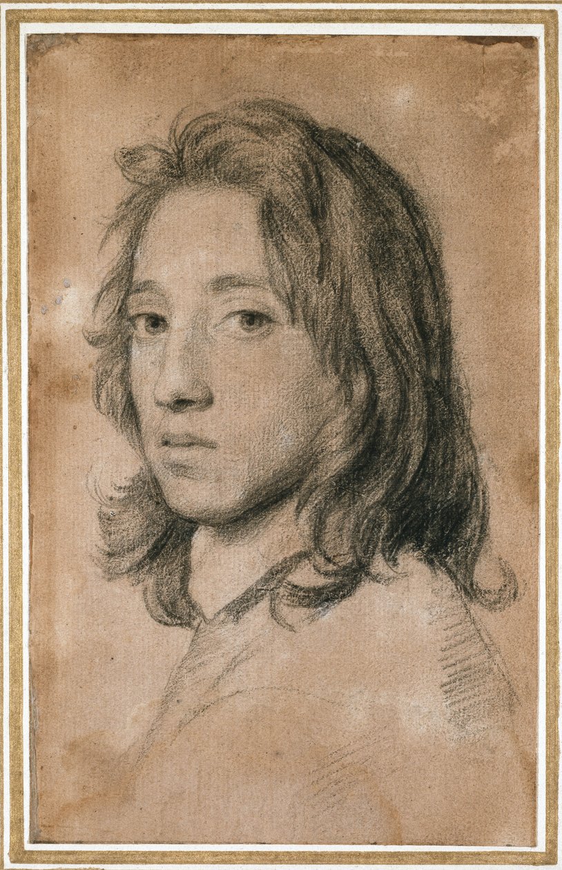 Portrett av Thomas Alcock, 1600-tallet (kritt på papir) av Samuel Cooper
