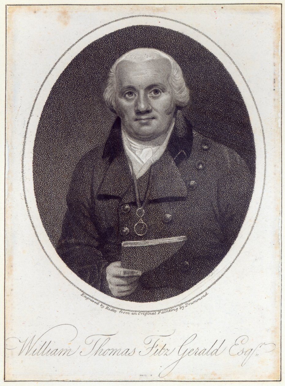 William Thomas Fitzgerald, gravert av William Ridley av Samuel Drummond