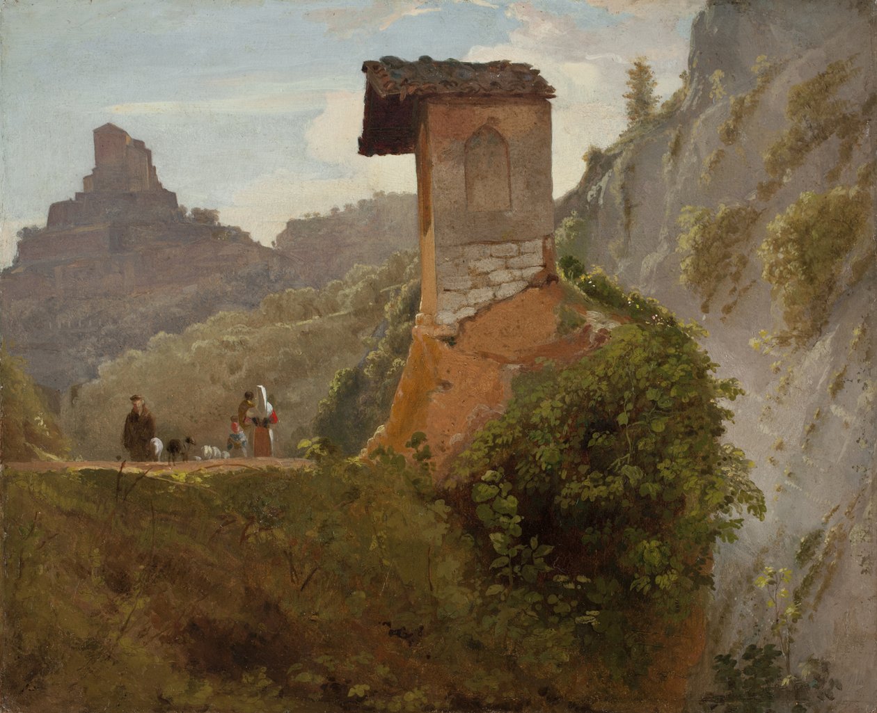 Skisse for Jomfrukapellet i Subiaco, 1830 (se også 250047) av Samuel Finley Breese Morse