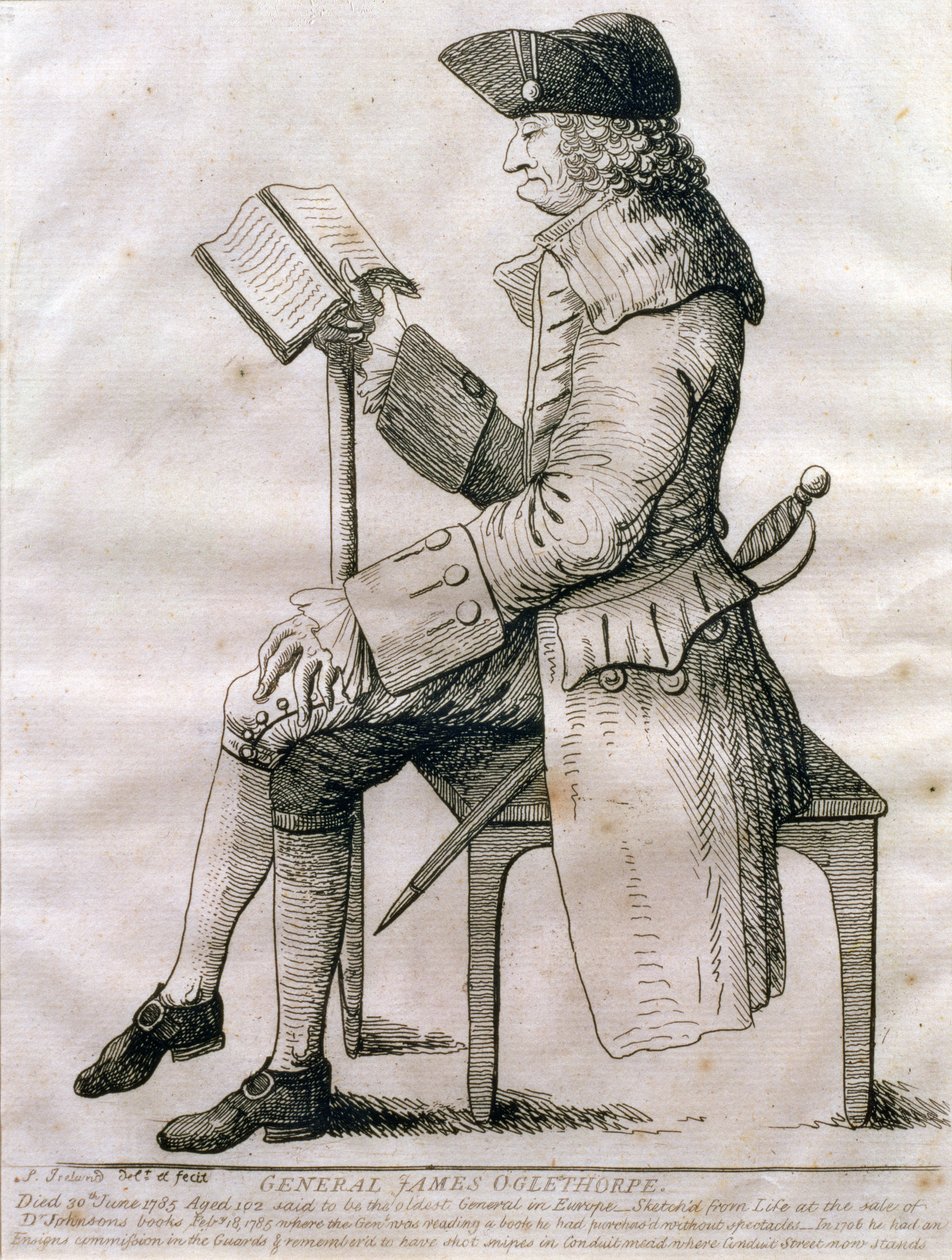 Portrett av general James Edward Oglethorpe, 1785 av Samuel Ireland
