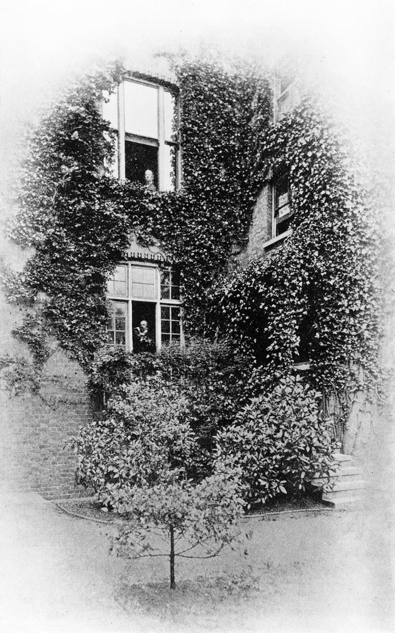 Summer at The Pines, Swinburnes hjem i Putney, ca. 1900-09 (bw-bilde) av Samuel James Poole