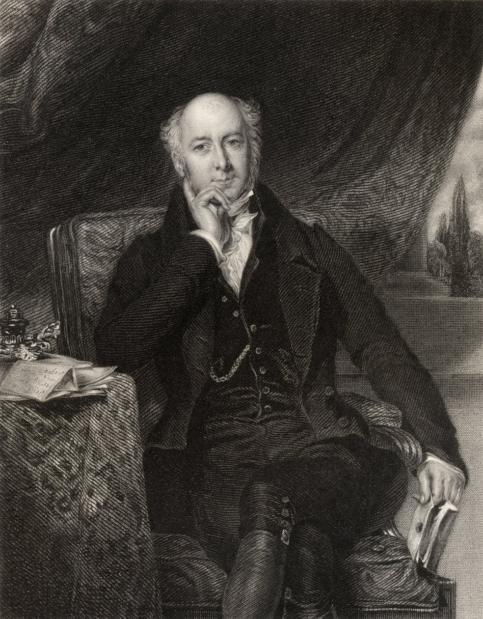 Sir Charles Mansfield Clarke, gravert av J. Cochran, fra 