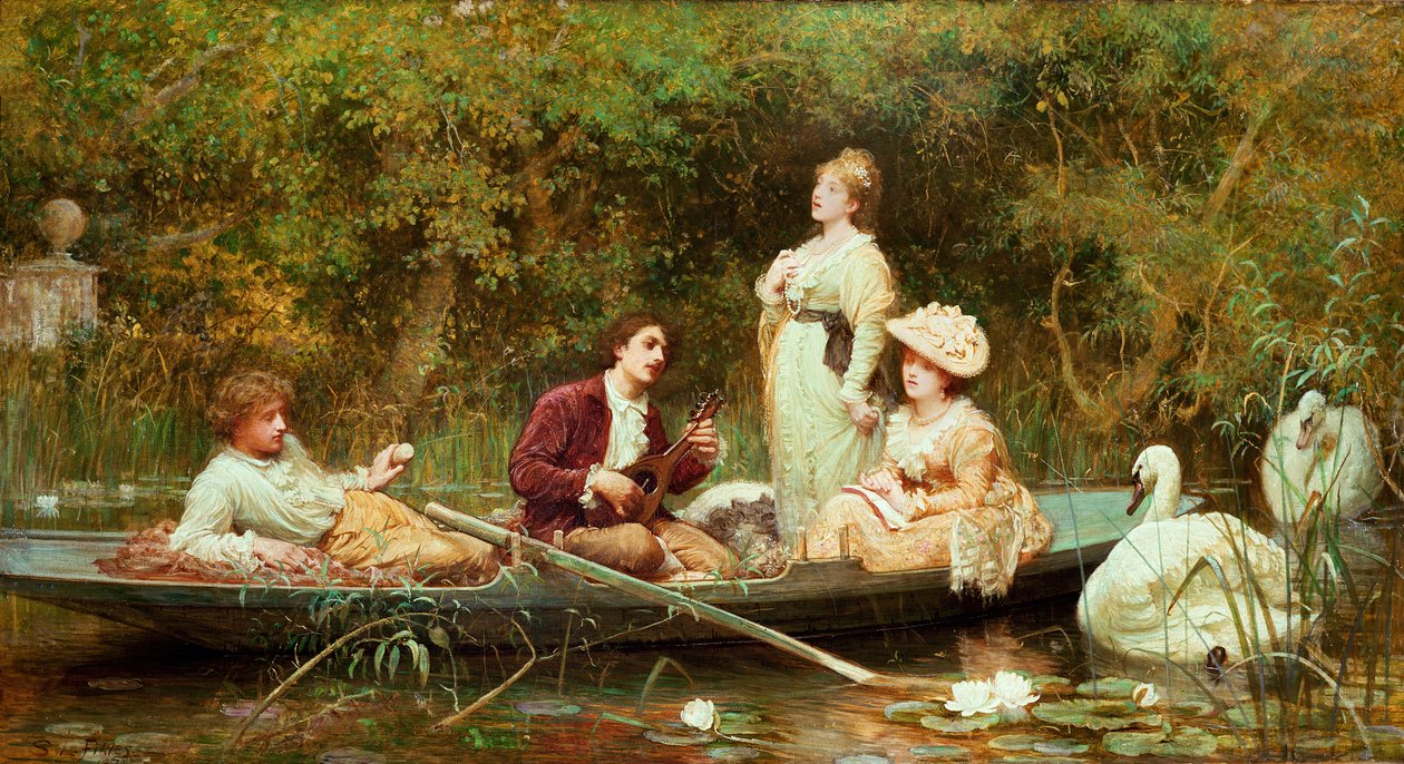 Rettferdig, stille og søt hvile av Samuel Luke Fildes