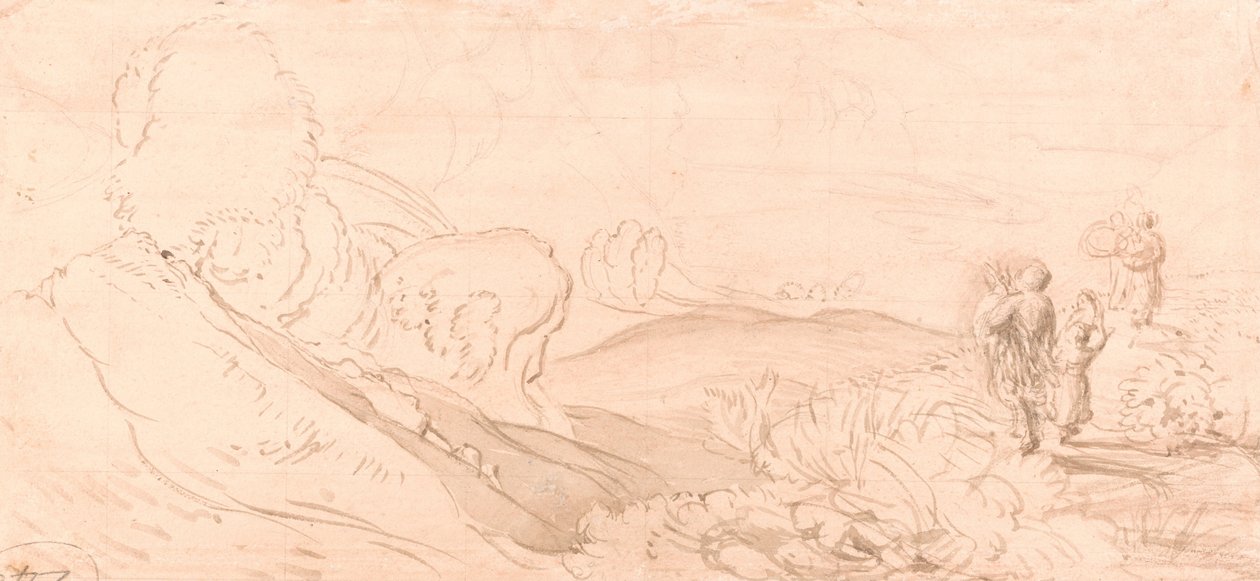Landskapsskisse av Samuel Palmer