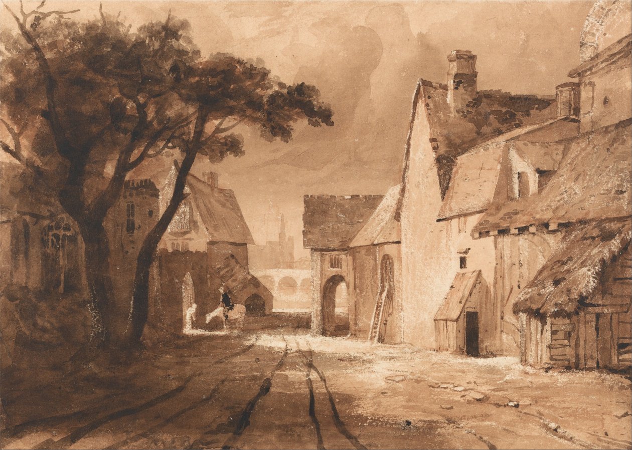 Studie av gamle bygninger av Samuel Palmer