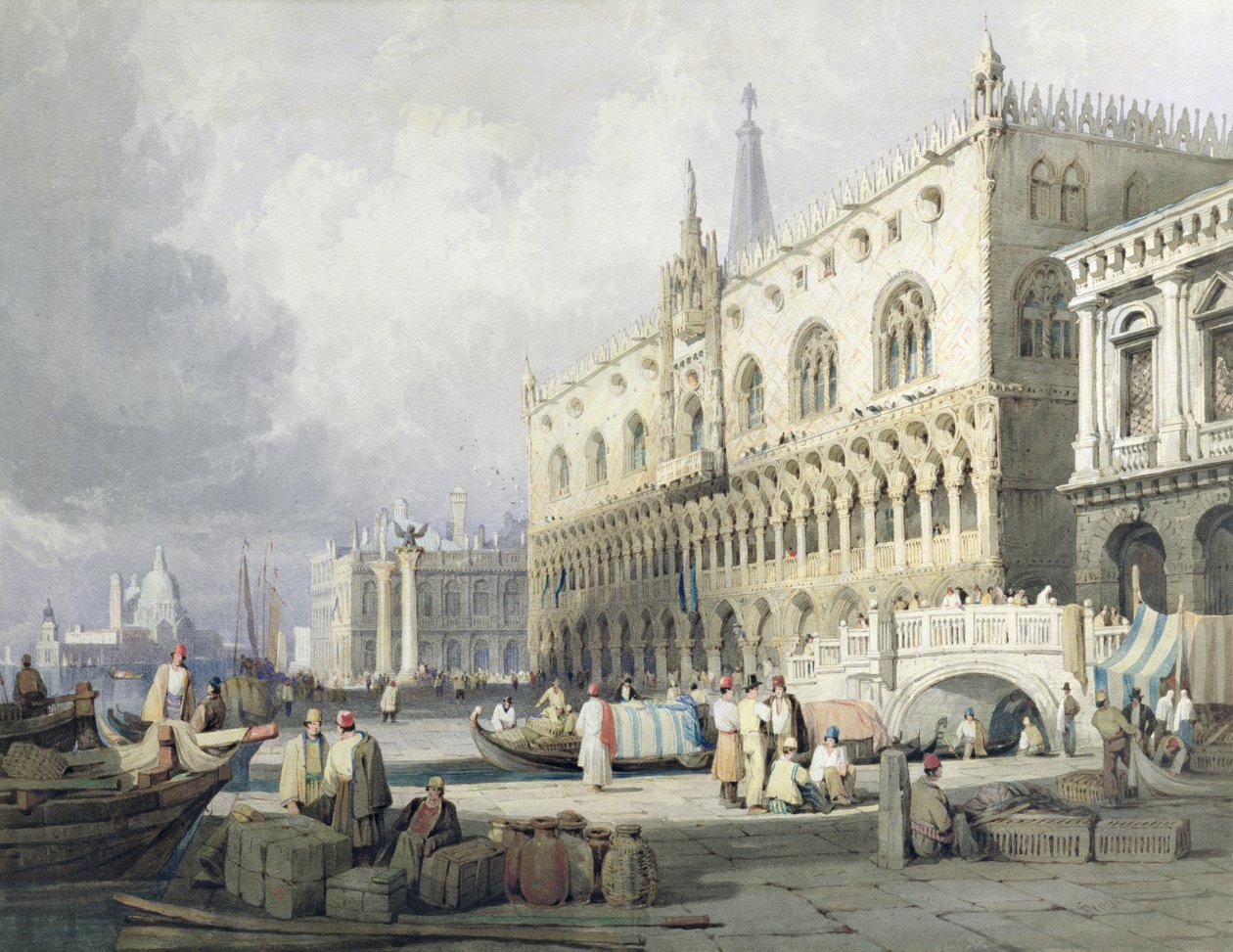 Palazzo Ducale, Venezia av Samuel Prout