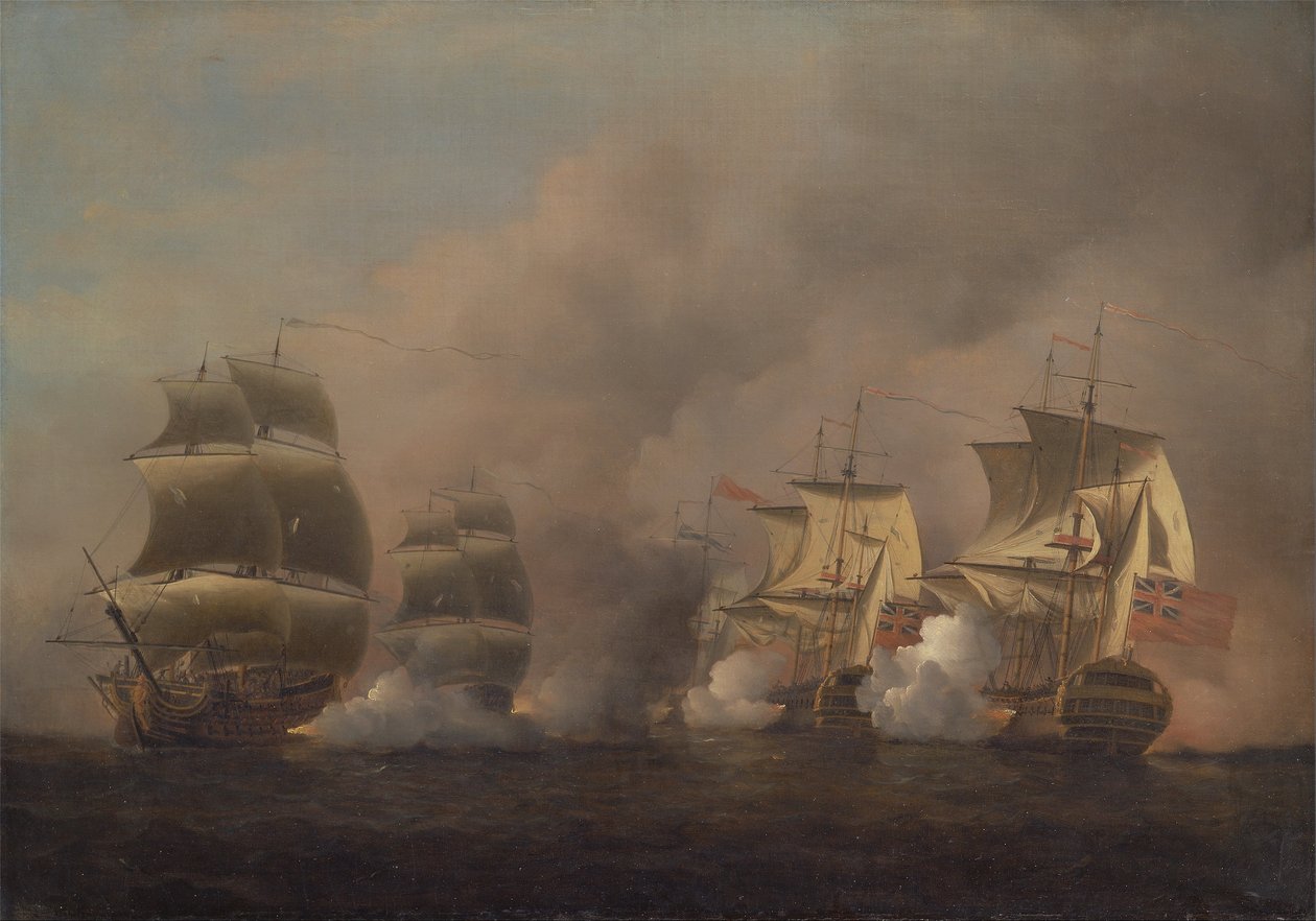 Action utenfor Cape of Good Hope av Samuel Scott