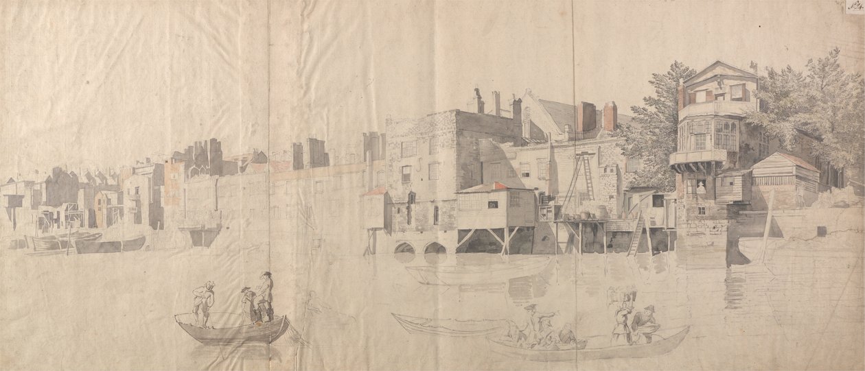 Thames sidebygninger av Samuel Scott