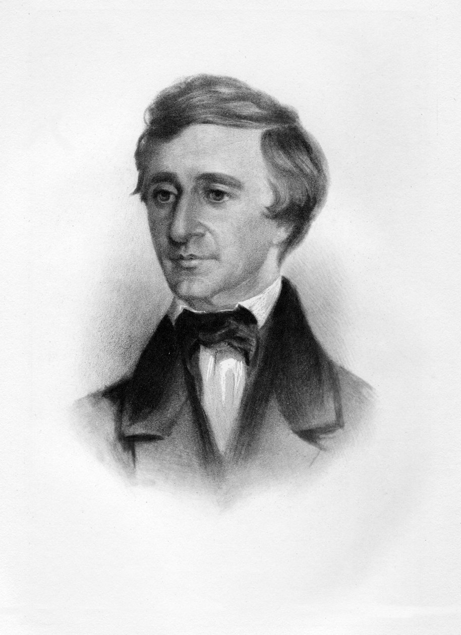 Henry David Thoreau, pub. C. 1854 av Samuel Worcester Rowse