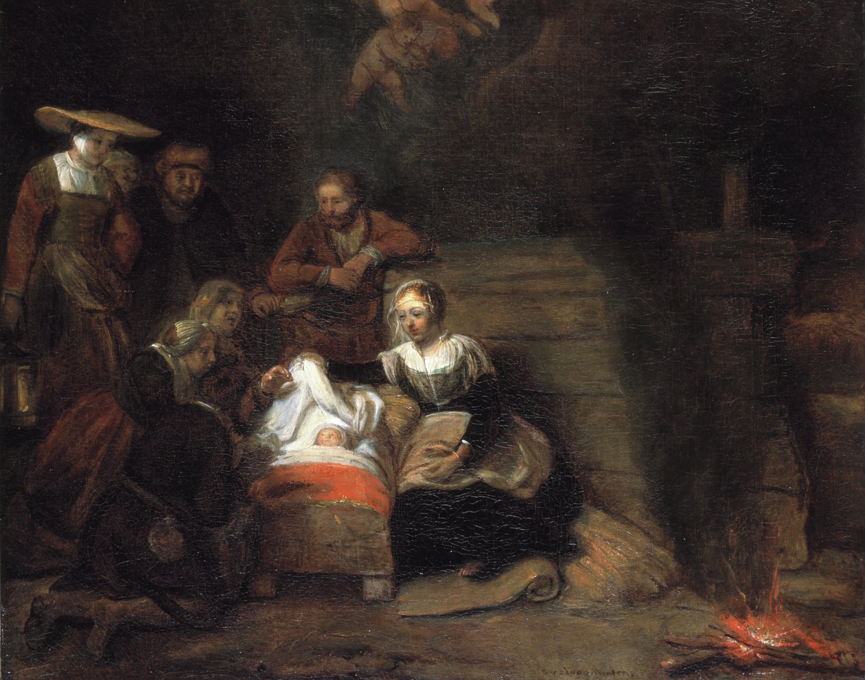 Tilbedelse av hyrdene av Samuel van Hoogstraten