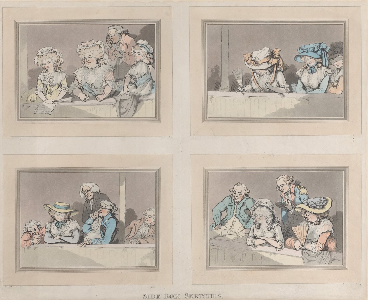 Side Box Sketches, 5. juni 1786. av Samuel Alken