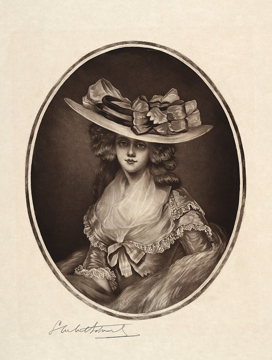 Mrs. Benwell, 1800-1900-tallet. av Samuel Arlent Edwards