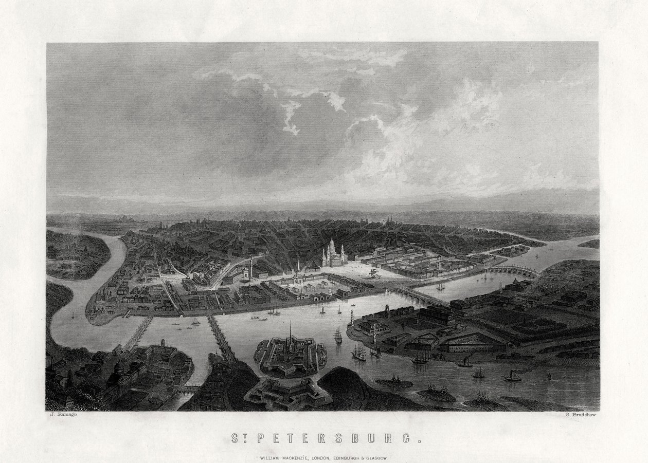 St Petersburg, Russland, 1800-tallet av Samuel Bradshaw