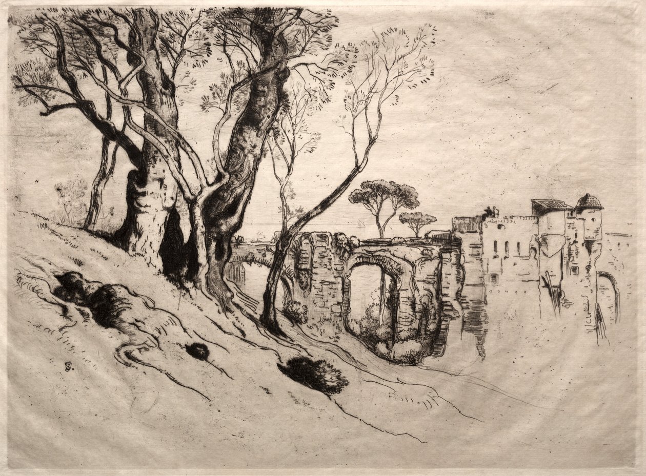 Oliventrærne på Rivieraen, 1884. av Samuel Colman