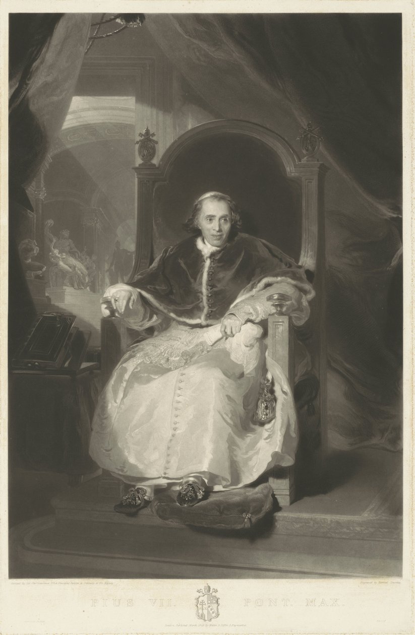 Portrett av pave Pius VII av Samuel Cousins