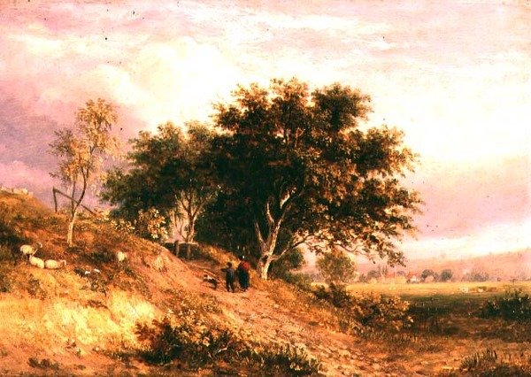 Engelsk landlig landskap av Samuel David Colkett