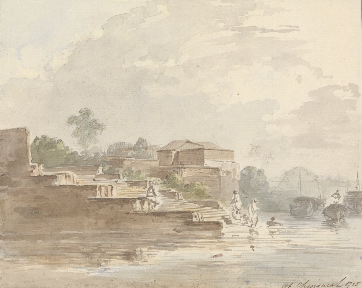 På Chinsurah [Chinsura] av Samuel Davis