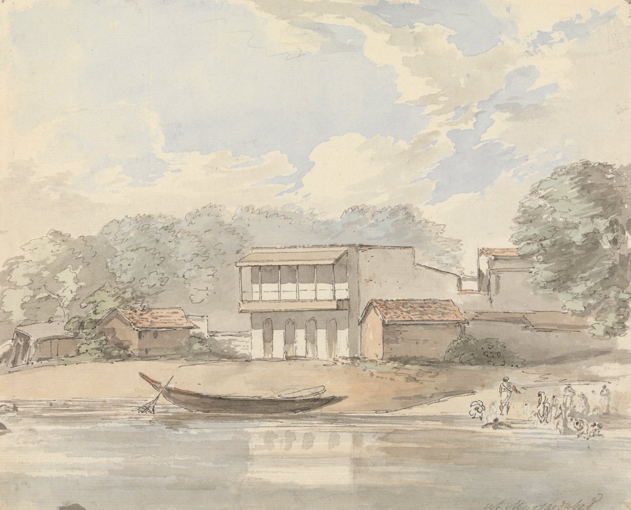 På Moorshedubad [Murshidabad] av Samuel Davis