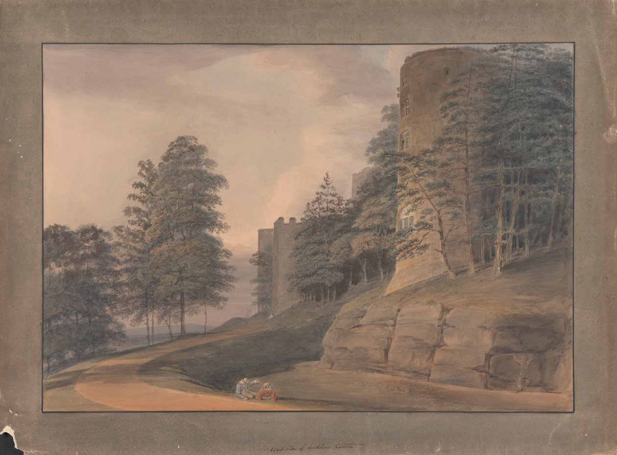 Vestsiden av Ludlow Castle av Samuel Davis