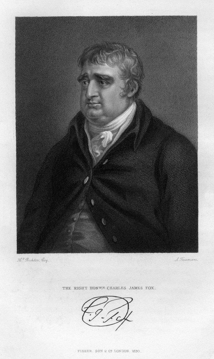 Charles James Fox 1749-1806, whig statsmann, 1830. av Samuel Freeman
