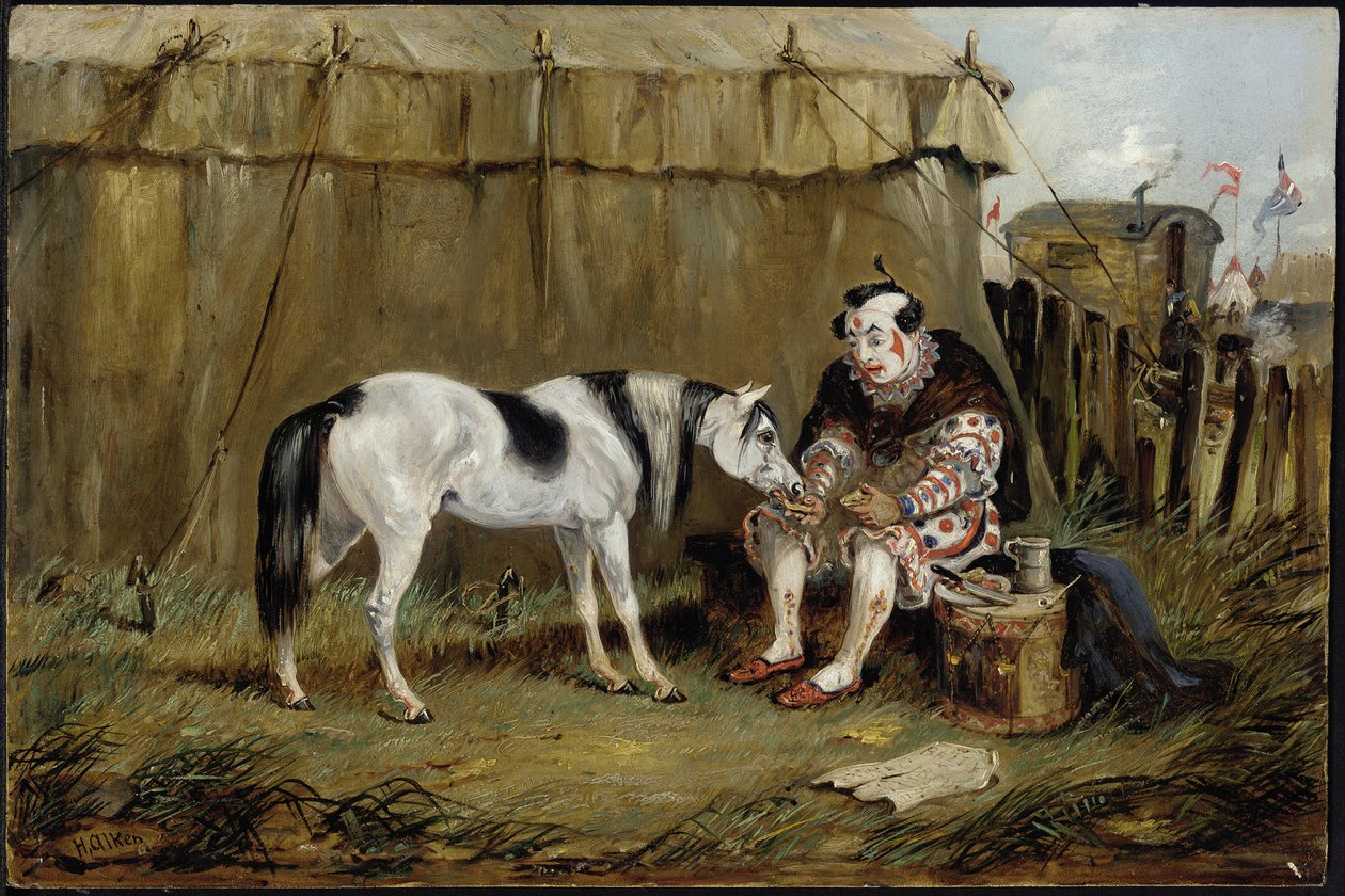 Sirkus, Ponni og Klovn av Samuel Henry Alken