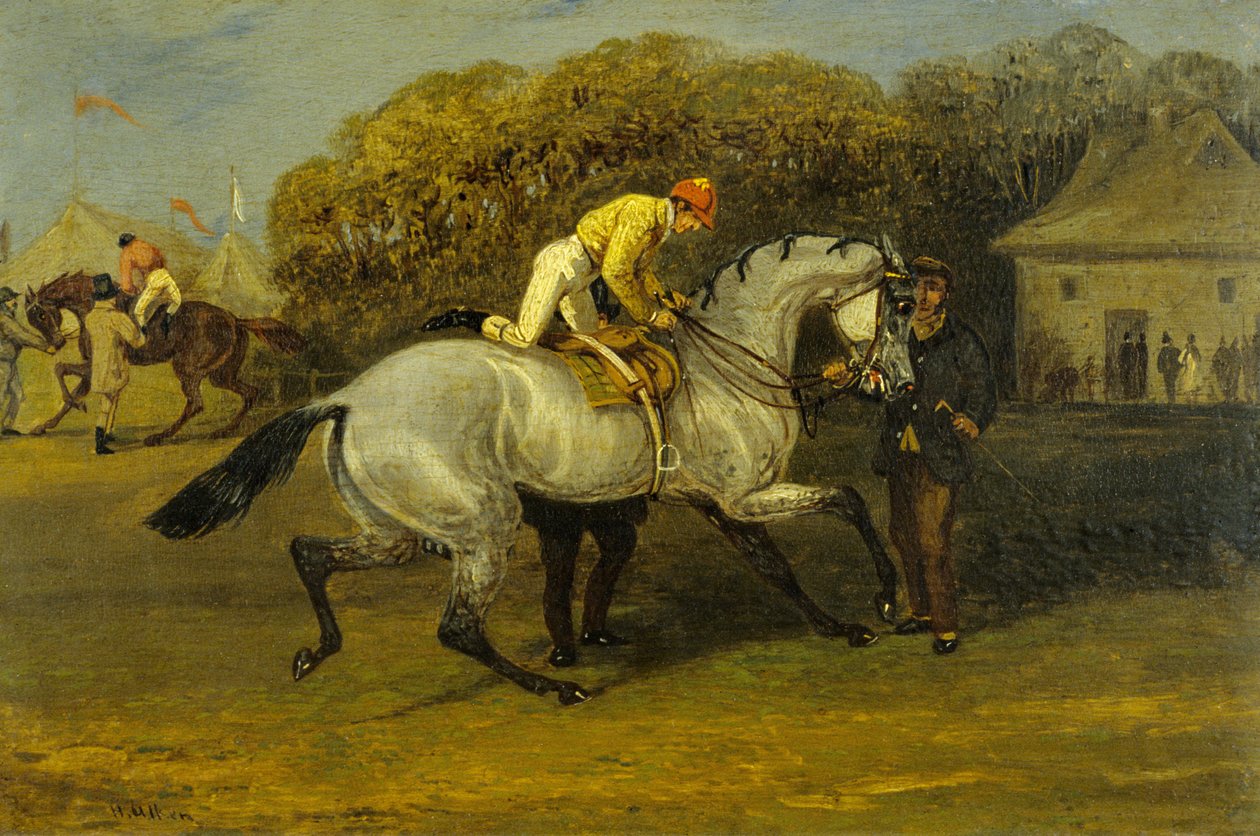 Jockey montering (olje på lerret) av Samuel Henry Alken
