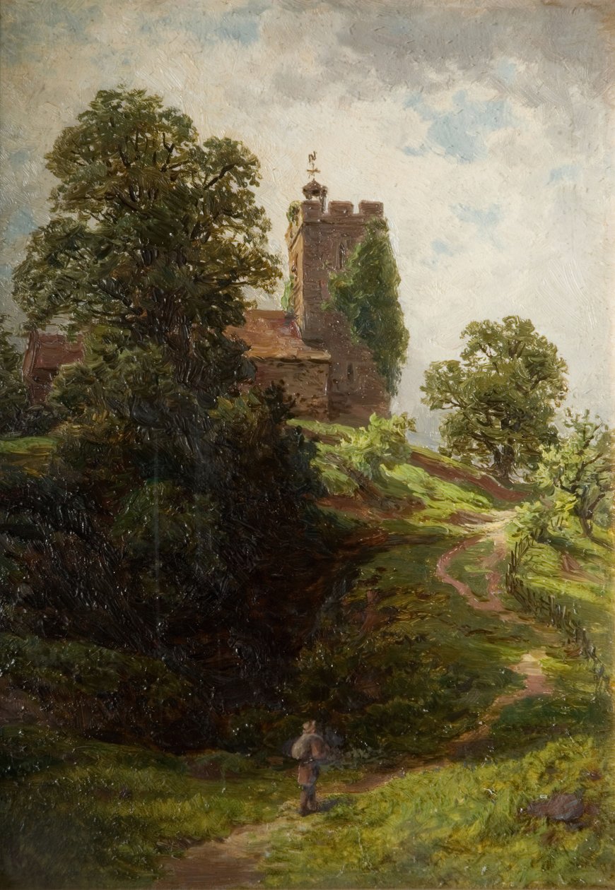 Wigmore Church, nær Ludlow, 1880. av Samuel Henry Baker