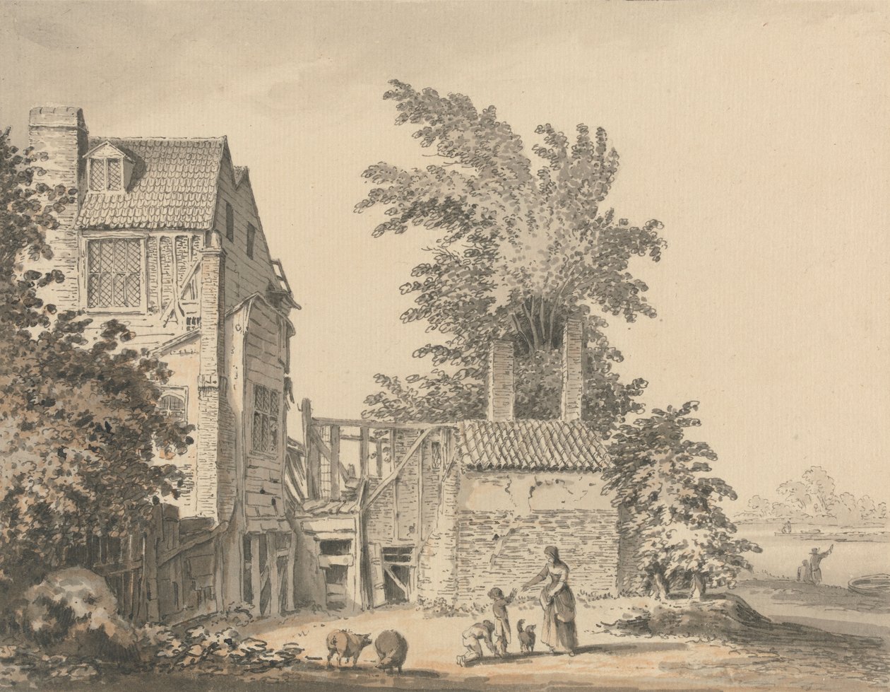 På Mortlake av Samuel Hieronymus Grimm