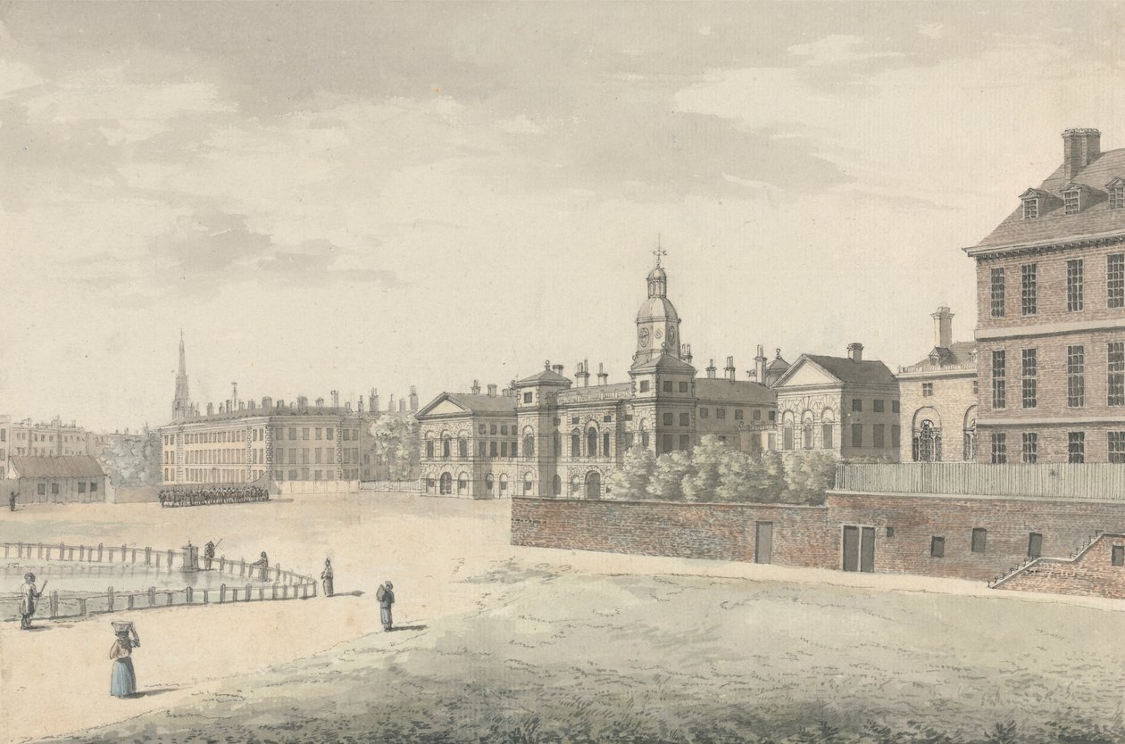Horse Guard's Parade, Whitehall av Samuel Hieronymus Grimm