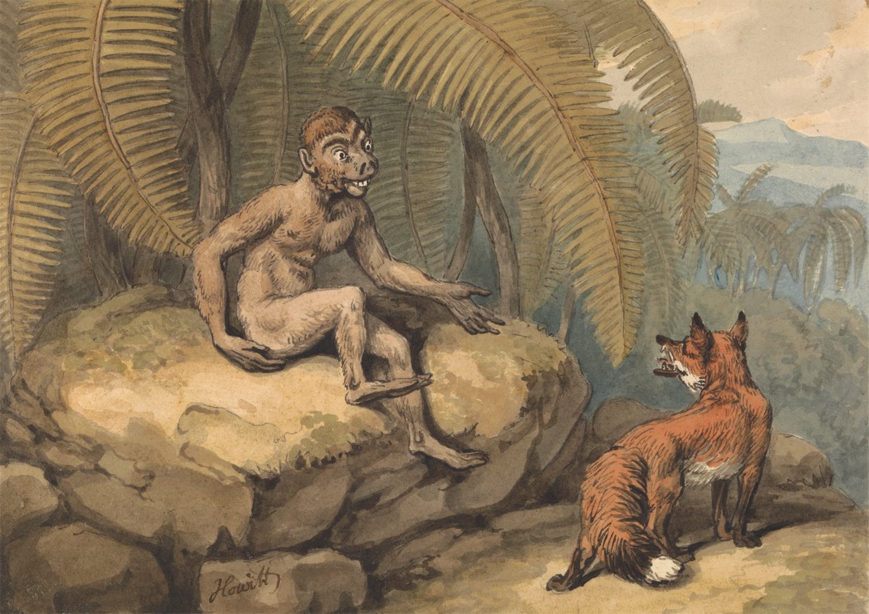 En ape og en rev av Samuel Howitt