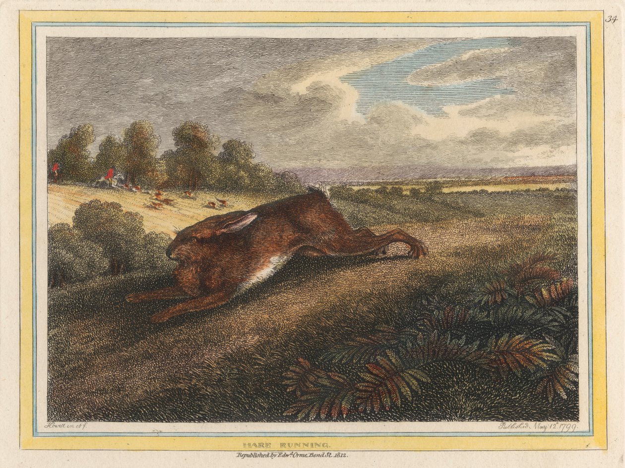 Hare som løper av Samuel Howitt