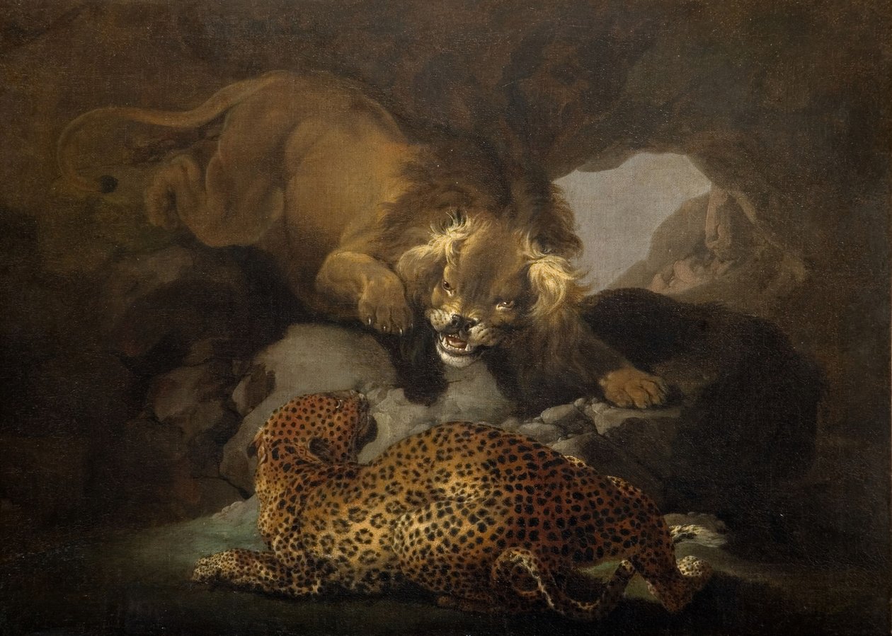 Løve og en leopard, 1820. av Samuel Howitt