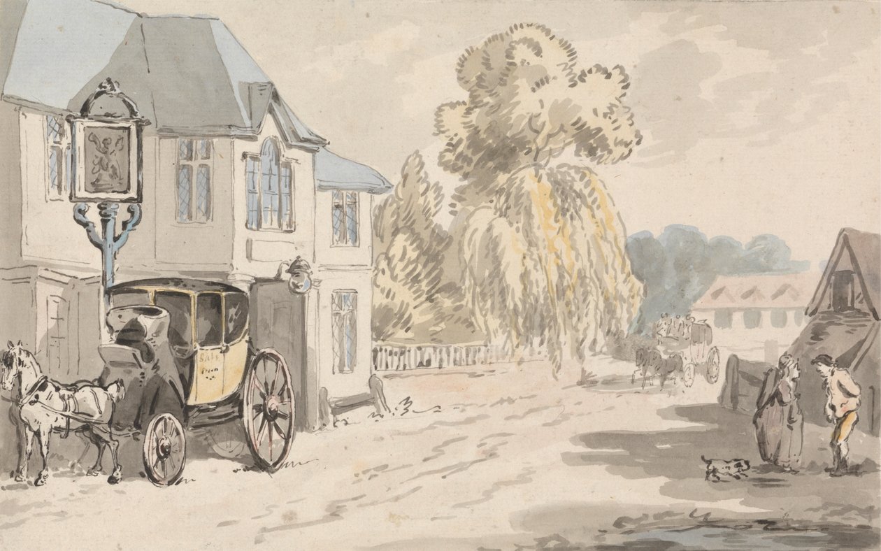 Ryttere utenfor et vertshus av Samuel Howitt