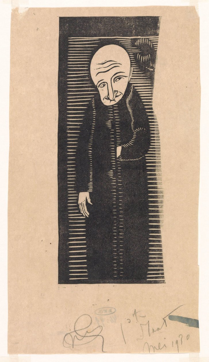 svart mann av Samuel Jessurun de Mesquita (signed by artist)