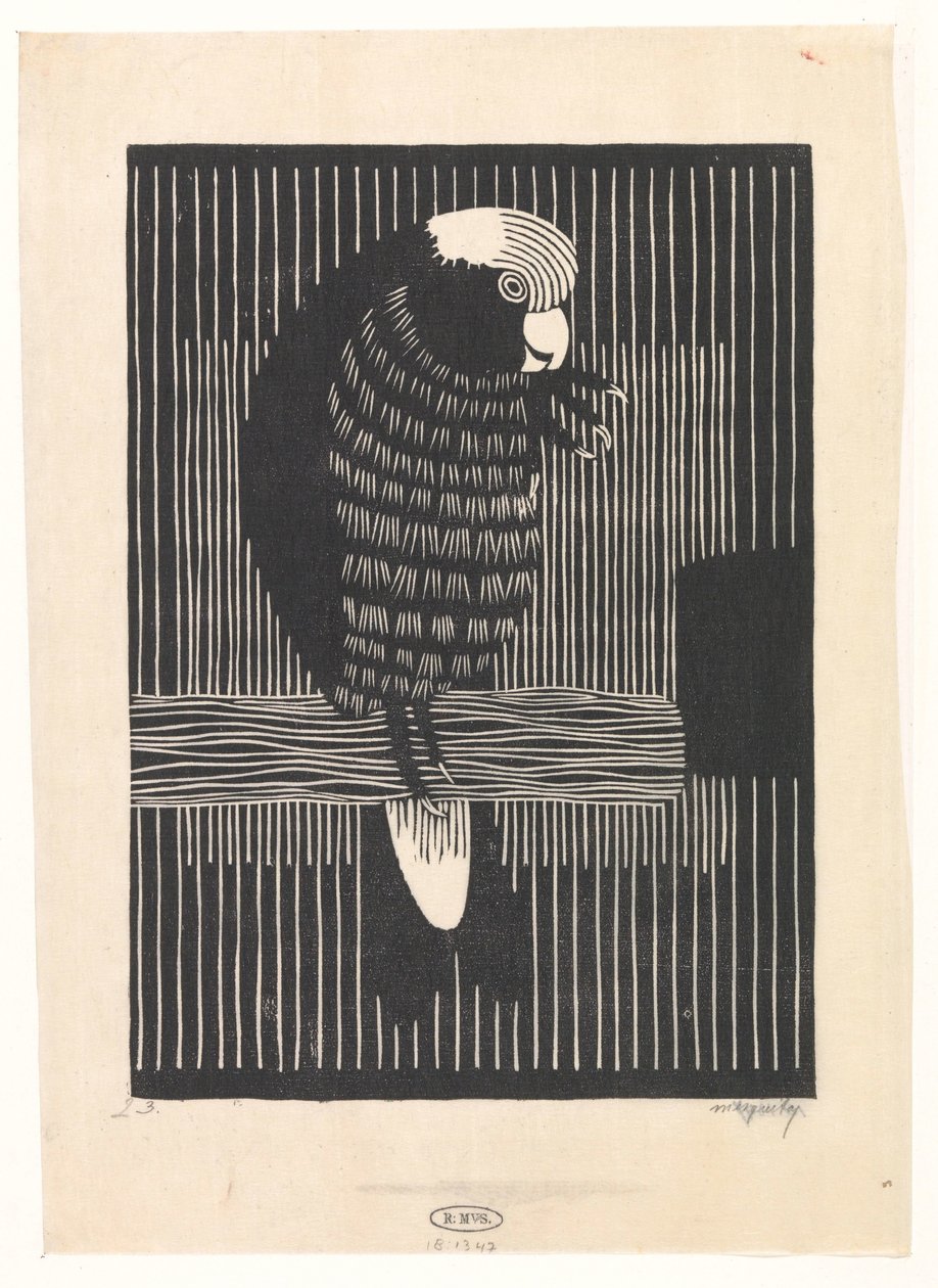 Rosékaketoe av Samuel Jessurun de Mesquita (signed by artist)