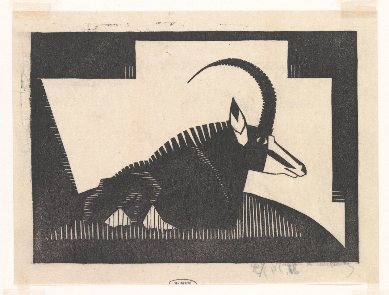 Sabelantilope av Samuel Jessurun de Mesquita (signed by artist)