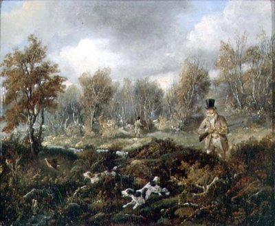 Snipe Shooting (olje på lerret) av Samuel John Egbert Jones