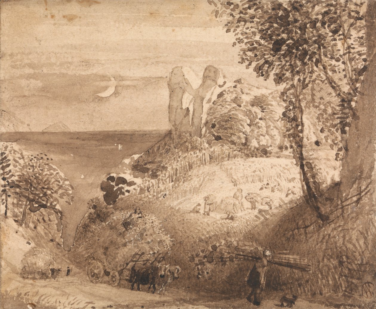 En pastoral scene av Samuel Palmer