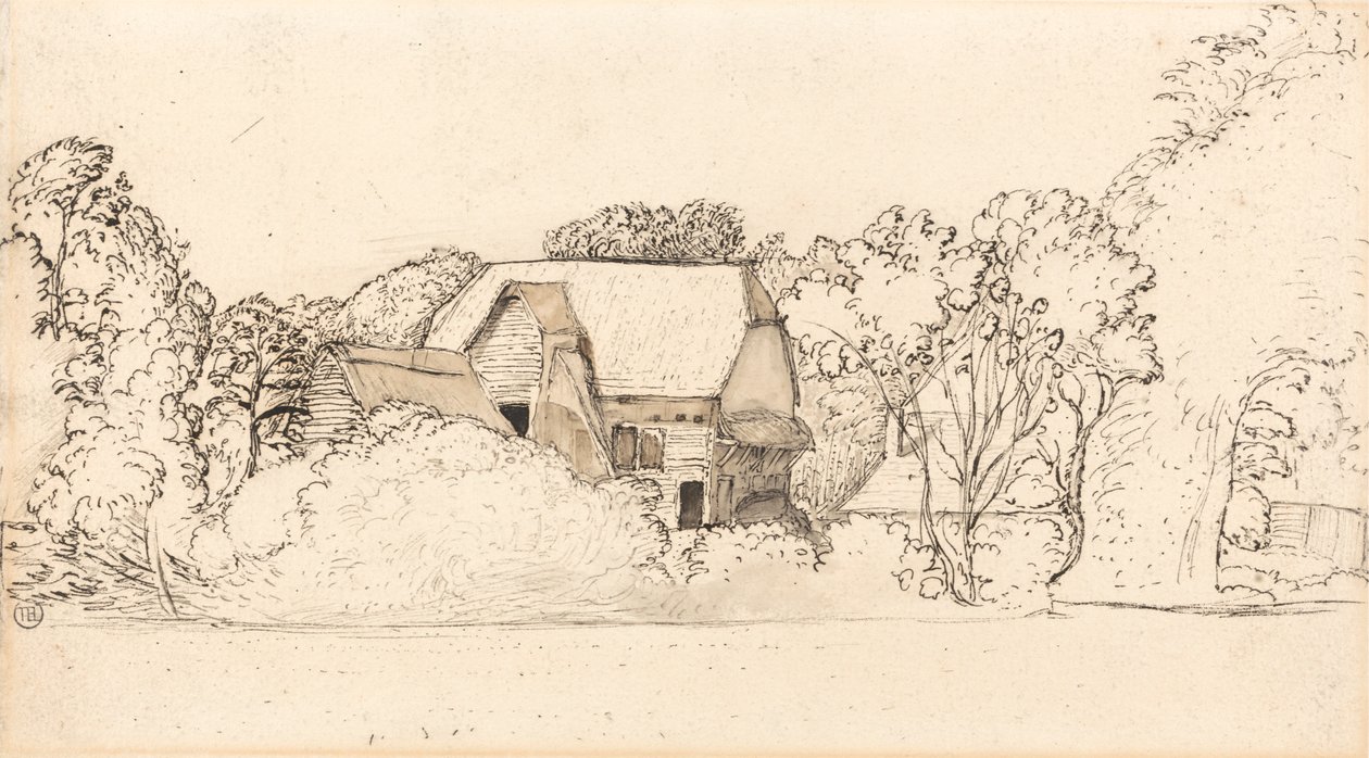 En gammel låve ved Shoreham av Samuel Palmer