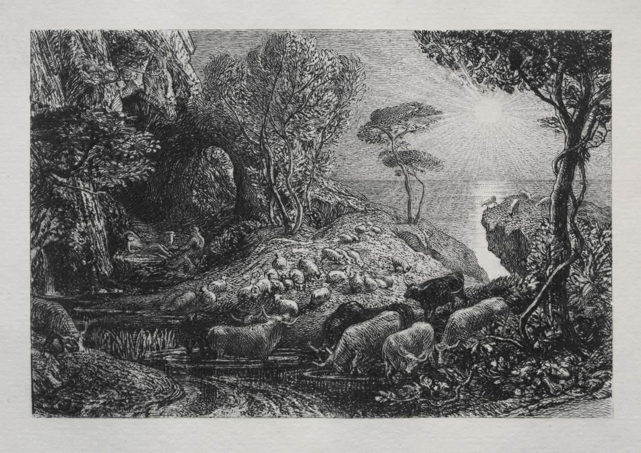 Moeris og Galatea av Samuel Palmer