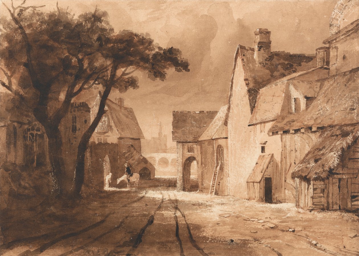 Studie av gamle bygninger av Samuel Palmer