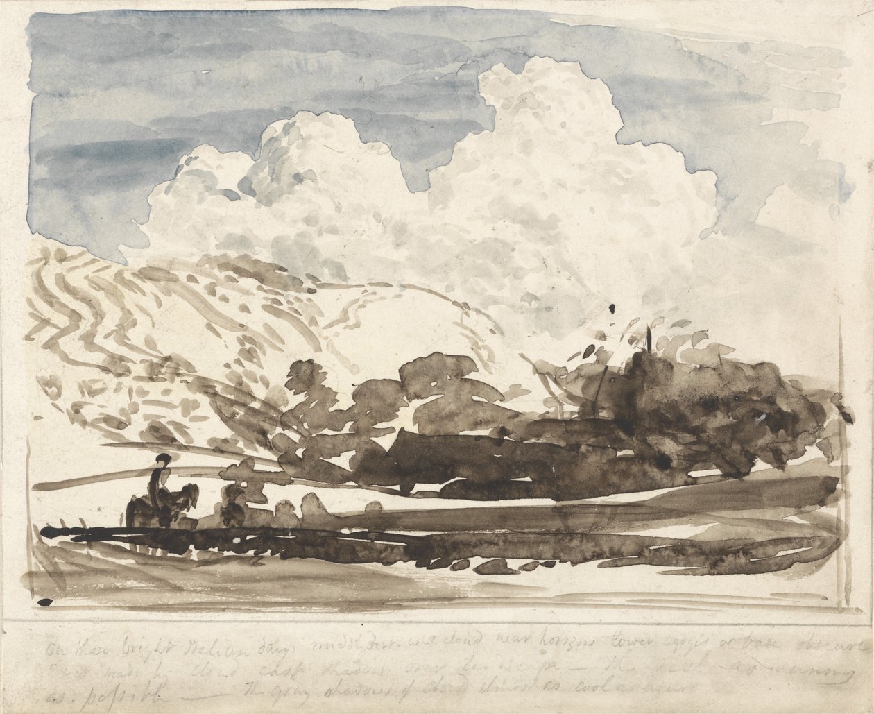 The Bright Cloud (w/c på papir) av Samuel Palmer