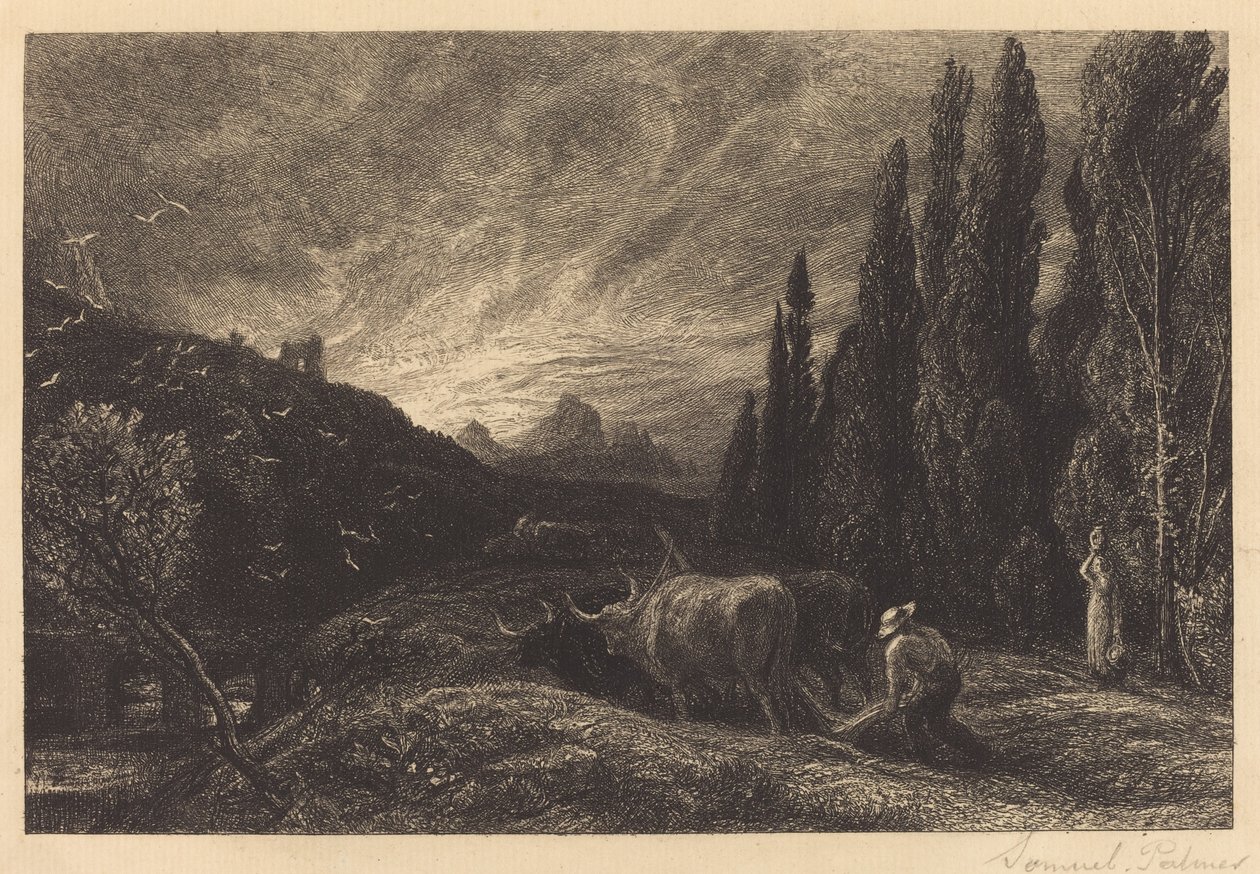 Den tidlige plogmannen av Samuel Palmer