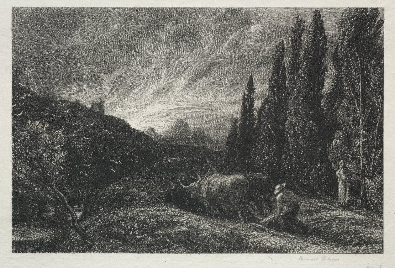Den tidlige plogmannen av Samuel Palmer