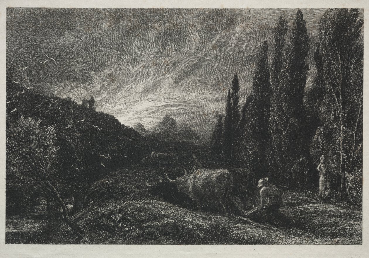 Den tidlige plogmannen av Samuel Palmer
