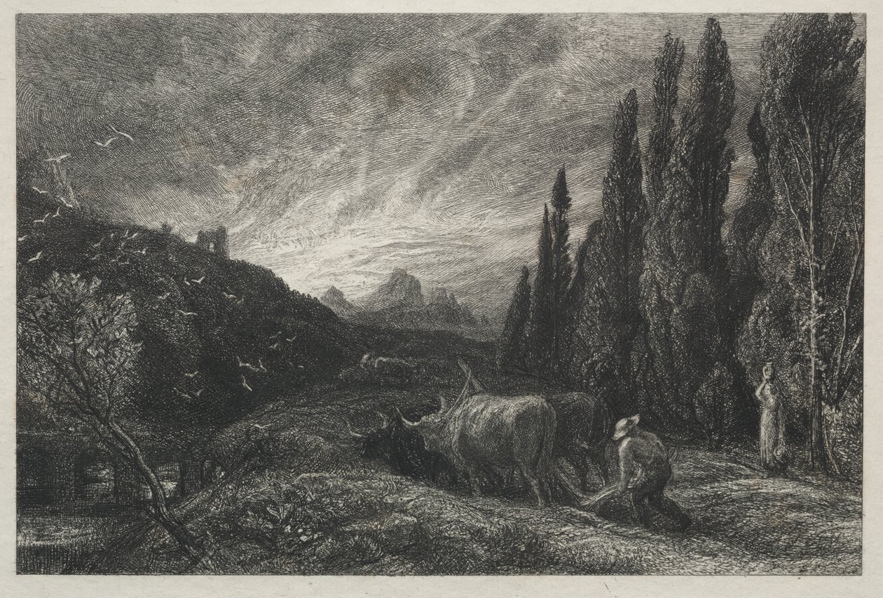 Den tidlige plogmannen av Samuel Palmer
