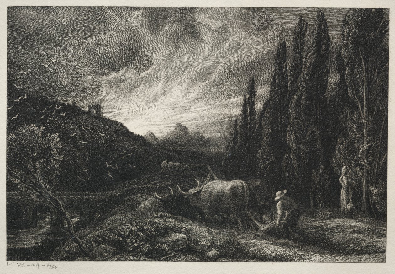 Den tidlige plogmannen av Samuel Palmer