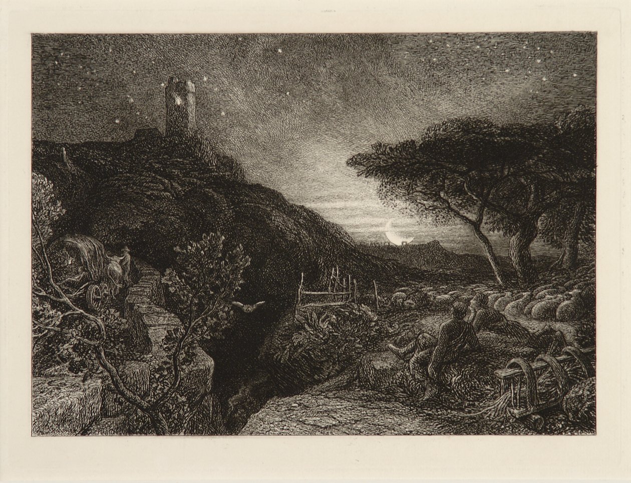 Det ensomme tårnet av Samuel Palmer